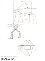 Смеситель для раковины/ умывальника D&K Bayern Furth DA1522101, хром, латунь