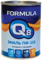 Эмаль ПФ-115 алкидная Formula Q8, глянцевая, 0,9 кг, белая