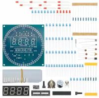 Набор для самостоятельной сборки и пайки "Цифровые светодиодные часы" 5V с корпусом (Н)
