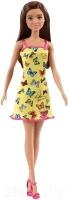 Кукла Barbie Стиль, 28 см, T7439 в желтом платье с бабочками