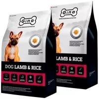 GINA ADULT DOG LAMB & RICE для взрослых собак с чувствительным пищеварением с ягненком и рисом 01616 (7,5 + 7,5 кг)