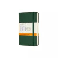 Блокнот Moleskine Classic Pocket 90х140, 96 листов MM710, зеленый, цвет бумаги бежевый