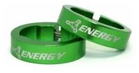 Кольца (зажимы) для велосипедных ручек (грипс) Energy Lock On, 4 шт, зеленые