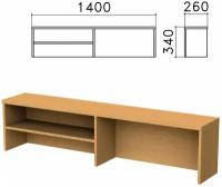 Надстройка для стола письменного "Монолит", 1400х260х340 мм, 1 полка, цвет бук бавария, НМ38.1