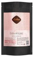 Соль для ванн с лепестками дамасской розы и гибискусом Zeitun Floral Bath Salt Damascus Rose Oil /500 мл/гр