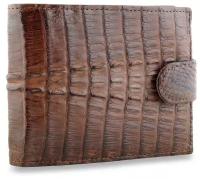 Кошелек Exotic Leather, фактура под рептилию, коричневый