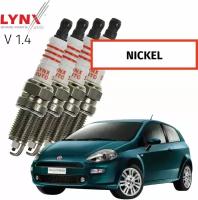 Свечи зажигания Fiat PUNTO (3) / Фиат Пунто 2012 2013 2014 2015 2016 V1.4 350 A1.000 / никель, 4шт LYNXauto