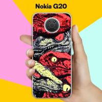 Силиконовый чехол на Nokia G20 Динозавры / для Нокия Джи20