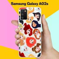 Силиконовый чехол на Samsung Galaxy A02s Принцессы / для Самсунг Галакси А02с