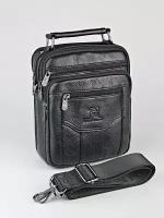 Сумка-портфель мужская натуральная кожа/сумка натуральная кожа/мужская кожаная сумка/ черная
