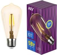 Лампа светодиодная REV LED FILAMENT VINTAGE, ST64, E27, 5 Вт, 2700 K, теплый свет 4652663