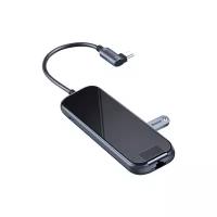 Хаб Baseus адаптер-концентратор Type-C to 3xUSB3.0+HDMI+RJ45+PD - Deep Gray (CAHUB-DZ0G)