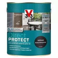 Эмаль Direct Protect V33 черная, 2.5л