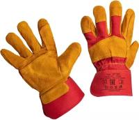 Перчатки защитные спилковые комбинированные усиленные желтые 971991 спилок с хб усил