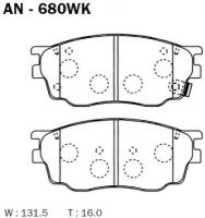 AKEBONO AN680WK Колодки тормозные дисковые передние MAZDA 6 седан (GG)