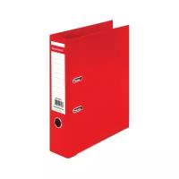 BRAUBERG папка-регистратор Extra А4, двустороннее покрытие, пластик, металлический уголок 75 мм, красный