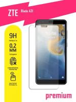 Защитное стекло для ZTE Blade A31, ЗТЕ Блейд А31 на экран, гибридное (гибкое стекло), AKSPro