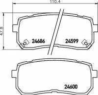 Колодки тормозные дисковые задн HY: ix55 3.0 V6 CRDi 08- KIA: CARNIVAL III 2.7 V6/2.9 CRDi/2.9 CRDi LX 05- TEXTAR 2459901