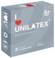 Unilatex / Презервативы Unilatex Ribbed3 шт, Поверхность с кольцами