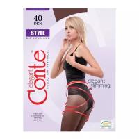 Колготки Conte elegant Style, 40 den, размер 2, коричневый, серый