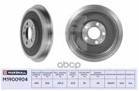 Тормозной Барабан Задн. Skoda Octavia I (1U), Ii (1Z) 96-, Skoda Roomster 06-, Vw Polo Sedan 10- (M1 Marshall M1900904 MARSHA