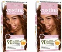 L'OREAL Краска для волос Casting Natural Gloss 553 Кофе с корицей набор 2