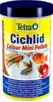 TETRA CICHLID COLOUR MINI PELLETS корм шарики для маленьких и карликовых цихлид, для усиления окраски (500 мл х 2 шт)