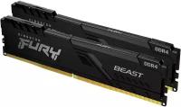 Оперативная память для компьютера Kingston FURY Beast Black DIMM 16Gb DDR4 2666 MHz KF426C16BBK2/16