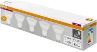 Лампа светодиодная OSRAM LED Value PAR16, 400 лм, 5 Вт, 3000К (теплый белый свет). Цоколь GU10, упаковка 5 шт