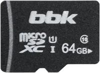 SD карта BBK 064GXCU1C10, 64Гб, микро SDXC, UHS-1, класс 10