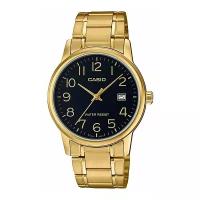 Наручные часы CASIO Collection Men MTP-V002G-1B, черный, золотой