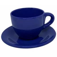 Кофейная пара 100мл керамическая синяя (набор 6 шт.)