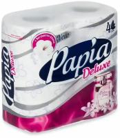 Туалетная бумага Papia Deluxe 4 слоя, 4 шт