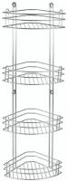 RUS-385022-4 Zn Полка для ванной 4-ярусная угловая, Rosenberg