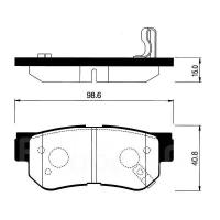 Колодки тормозные hyundai sonata 5 тагаз santa fe classic задние sangsin sp1117