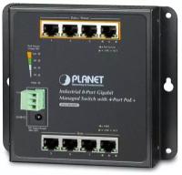 Коммутатор PLANET WGS-804HPT (IP30, IPv6/IPv4, 8-Port 1000TP Wall-mount Managed Ethernet Switch with 4-Port 802.3AT POE+ (-40 to 75 C), dual redundant power input on 48-56VDC terminal block and power jack, SNMPv3, 802.1Q VLAN, IGMP Snooping, SSL, SSH