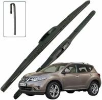 Дворники Nissan Murano (2) Z51 Ниссан Мурано З51 рест 2010 2011 2012 2013 2014 2015 2016 Щетки стеклоочистителя гибридные 650мм-400мм к-т 2шт