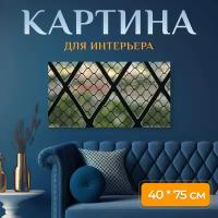 Картина на холсте "Архитектура, стойка, металл" на подрамнике 75х40 см. для интерьера