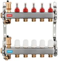 Коллекторная группа FERRO, распределитель типа SN-RZPU, стальной, 12-контурный Ferro SN-RZPU12S (c расходомером)