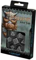 Набор кубиков Dwarven, 7 шт., Gray & black