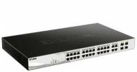 Настраиваемый L2 PoE-коммутатор D-Link DGS-1210-28P/F3A, 24x1000Base-T, 4хCombo 1000Base-T/SFP