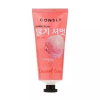 Consly~Обновляющий крем-сыворотка для рук с ароматом сорбета~Strawberry Sorbet Hand Cream
