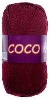Пряжа Vita Coco (Коко) 4332 винный 100% мерсеризованный хлопок 50г 240м 1 шт