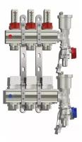 Коллекторная группа Tim KC003 для теплого пола 1", 3 выходов 3/4"