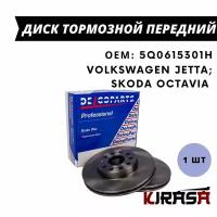 Диск тормозной передний Volkswagen JETTA, Skoda OCTAVIA / Фольксваген Джетта Шкода Октавиа / ОЕМ 5Q0615301H