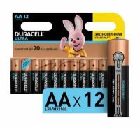 DURACELL Батарейки комплект 12 шт, DURACELL Basic, AA (LR06, 15А), алкалиновые, пальчиковые, блистер