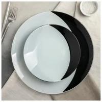 Сервиз набор столовой посуды для кухни "Элисон", 7 предметов: 6 тарелок диаметр 20 см, 1 тарелка диаметр 30 см