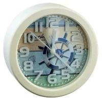 Perfeo Колонки Quartz часы-будильник "PF-TC-013", круглые диам. 10,5 см, штурвал