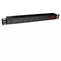 Блок розеток Lanmaster TWT-PDU19-10A8P черный 8 розеток