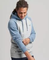 Худи Superdry VINTAGE LOGO EMB BASEBALL HOOD, Пол Мужской, Цвет Athletic Grey Marl/Bluestone Marl, Размер S